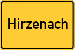 Place name sign Hirzenach