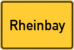 Place name sign Rheinbay