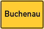 Place name sign Buchenau