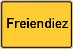 Place name sign Freiendiez
