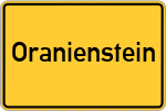 Place name sign Oranienstein