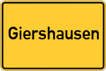 Place name sign Giershausen
