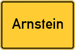 Place name sign Arnstein, Kloster, Lahn