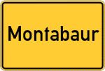Place name sign Montabaur
