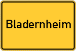 Place name sign Bladernheim
