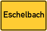 Place name sign Eschelbach, Westerwald