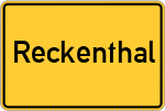 Place name sign Reckenthal