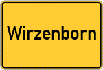 Place name sign Wirzenborn