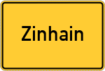 Place name sign Zinhain