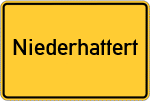 Place name sign Niederhattert