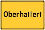 Place name sign Oberhattert