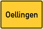 Place name sign Oellingen, Westerwald