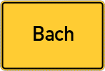 Place name sign Bach, Westerwald