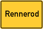 Place name sign Rennerod