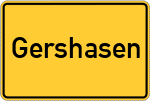 Place name sign Gershasen