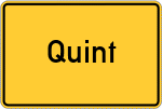 Place name sign Quint