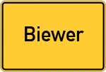 Place name sign Biewer