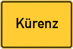 Place name sign Kürenz