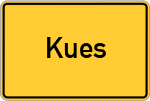 Place name sign Kues