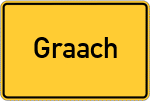 Place name sign Graach