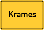 Place name sign Krames, Kreis Wittlich