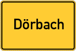 Place name sign Dörbach