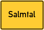 Place name sign Salmtal