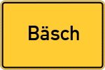Place name sign Bäsch