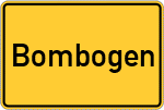 Place name sign Bombogen