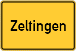 Place name sign Zeltingen, Forsthaus