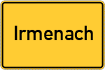 Place name sign Irmenach
