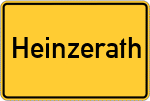 Place name sign Heinzerath