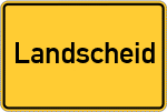 Place name sign Landscheid