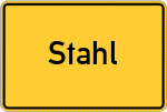 Place name sign Stahl