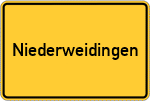 Place name sign Niederweidingen