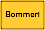Place name sign Bommert