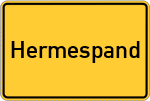 Place name sign Hermespand