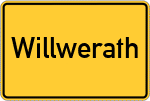 Place name sign Willwerath