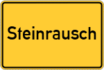 Place name sign Steinrausch, Eifel
