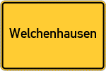 Place name sign Welchenhausen
