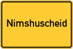 Place name sign Nimshuscheid