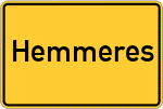 Place name sign Hemmeres