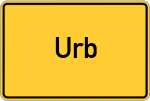 Place name sign Urb