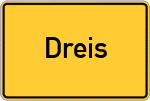 Place name sign Dreis