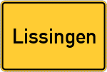 Place name sign Lissingen