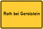 Place name sign Roth bei Gerolstein