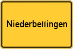 Place name sign Niederbettingen