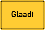 Place name sign Glaadt