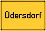 Place name sign Üdersdorf