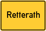 Place name sign Retterath